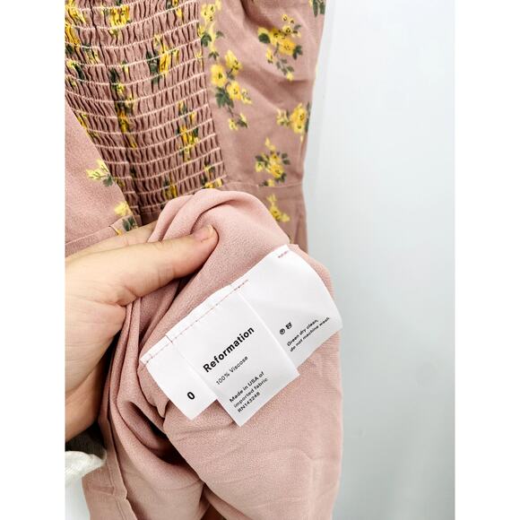 Reformation RARE Pink Floral Christine Mini Dress - Picture 5 of 7